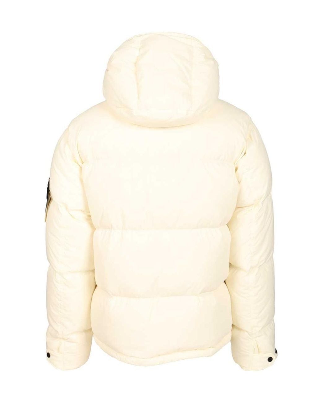 Stone Island Natural Drawstring Hooded Puffer Jacket for men