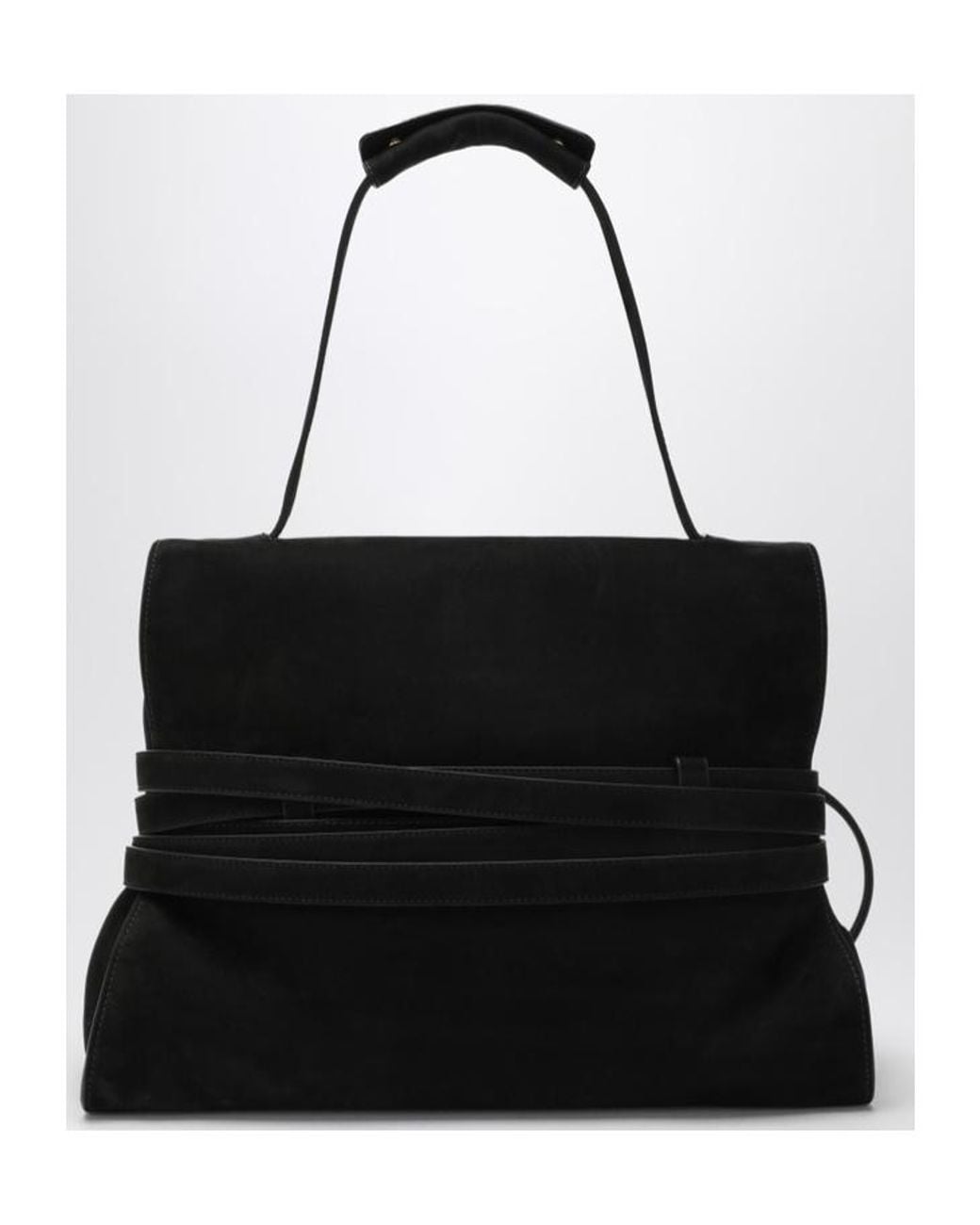 Moschino Black Medium Tie Me Tote Bag