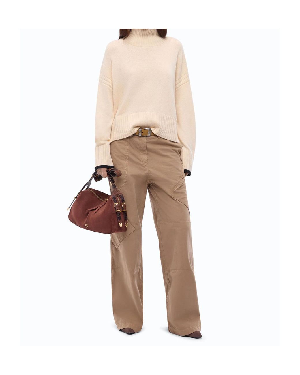 Pinko Natural Turtleneck Jumper