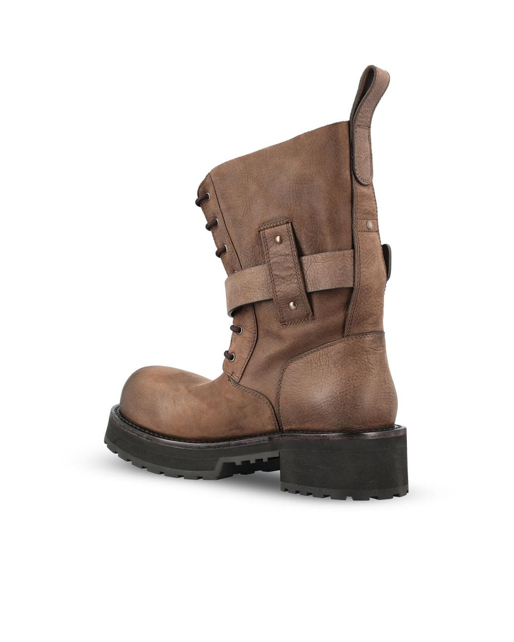 Balenciaga Brown Venom Lace-Up Boots for men