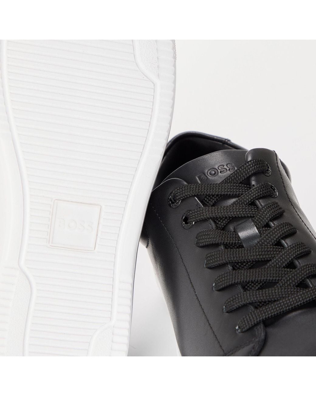 Boss Black Solid Color Sneakers for men