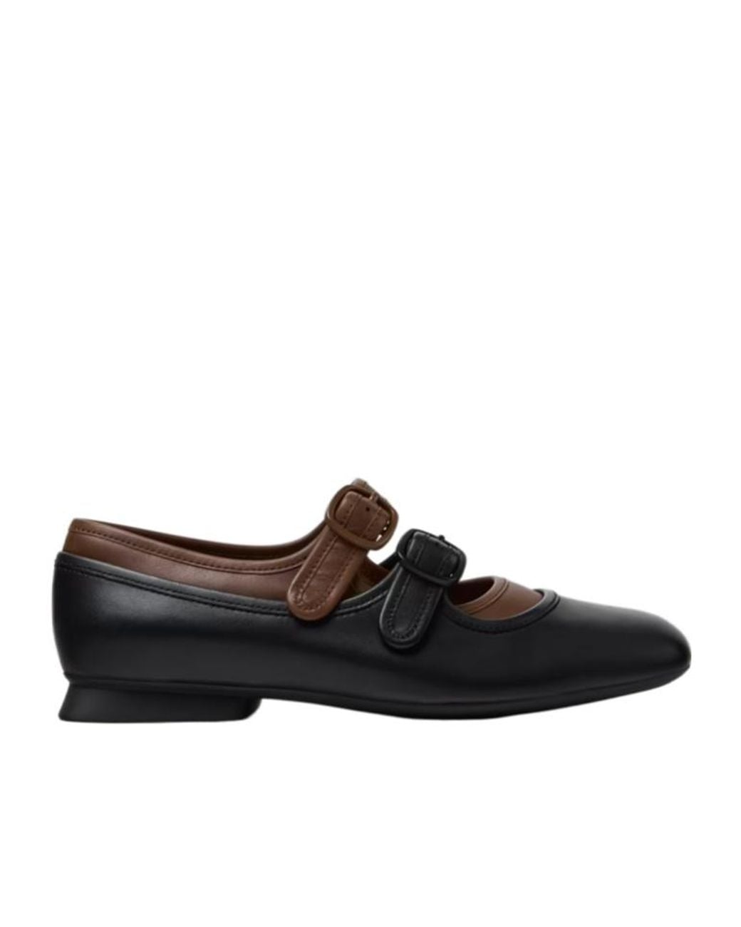 Camper Black Leather Ballerinas For