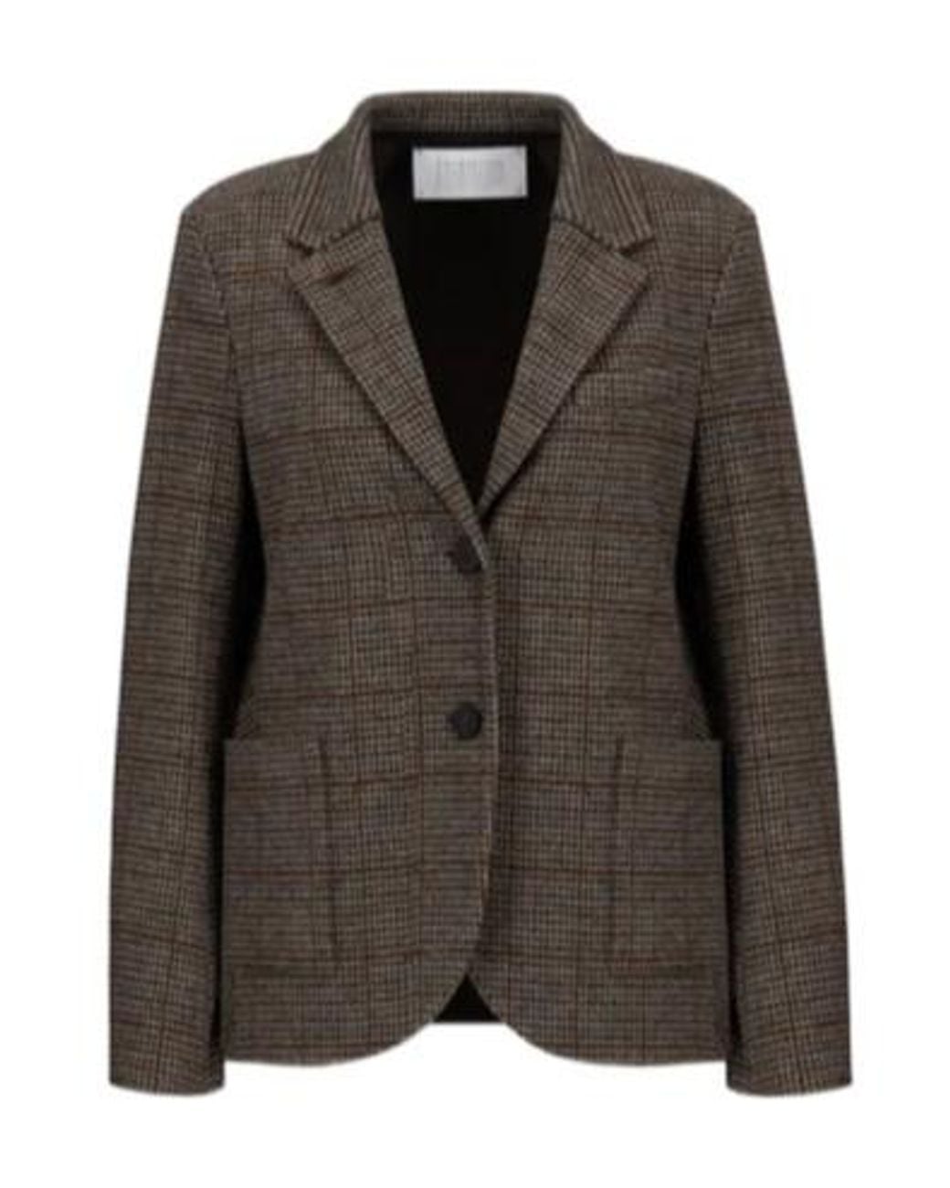 Harris Wharf London Black Check-Houndstooth Blazer