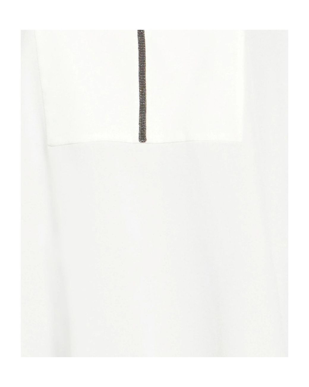 Brunello Cucinelli White Top Silk