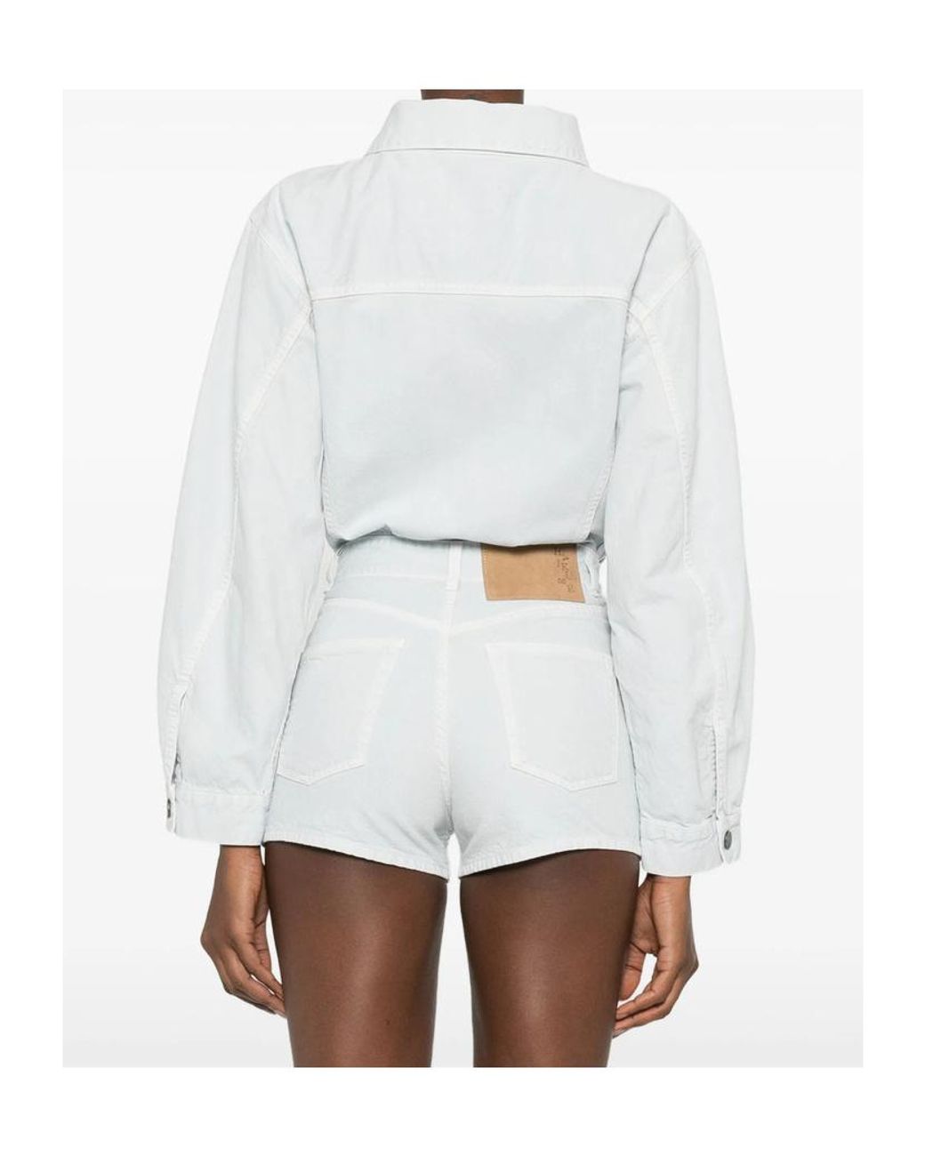 Haikure White Button-Fastening Playsuit