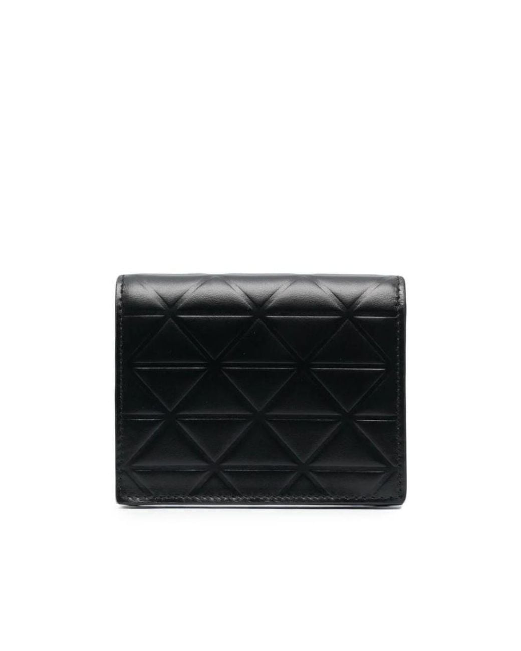 Prada Black Logo Plaque Bi-Fold Wallet
