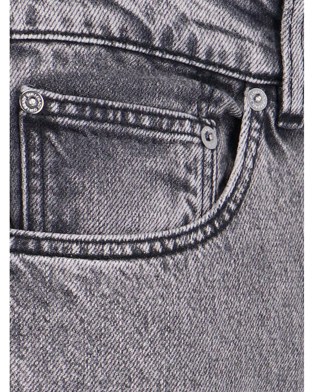 Our Legacy Gray High Waist Straight-Leg Jeans for men