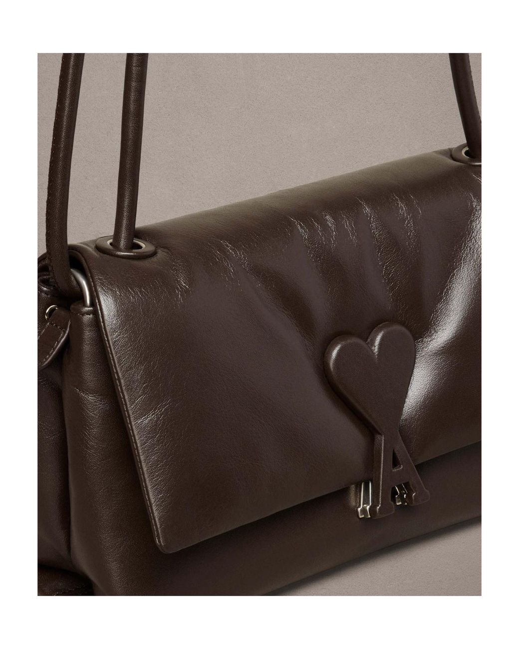 AMI Brown Ami Voulez Vous Shoulder Bag