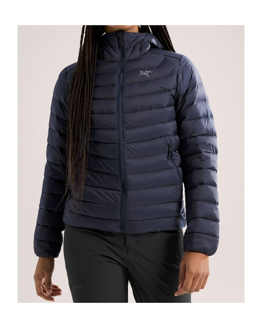 Arc'teryx Blue Cerium Hooded Down Jacket