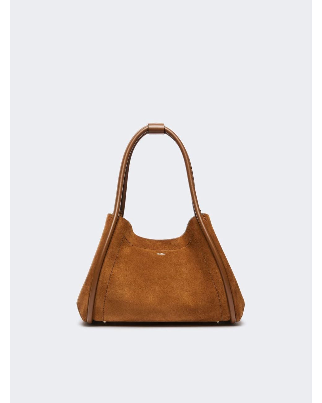 Max Mara Brown Horizontal Suede Marine Bag