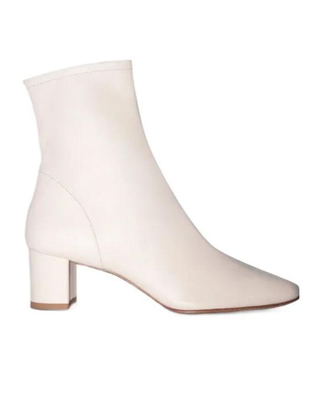 By Far Natural Almond-Toe Ankle Boots