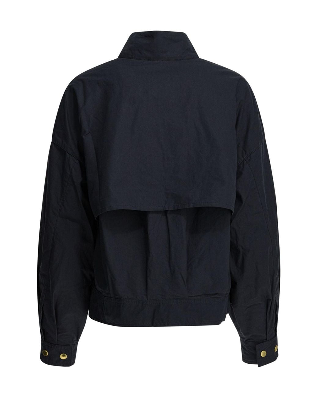 Barbour Black Logo Detailed Zipped Jacket