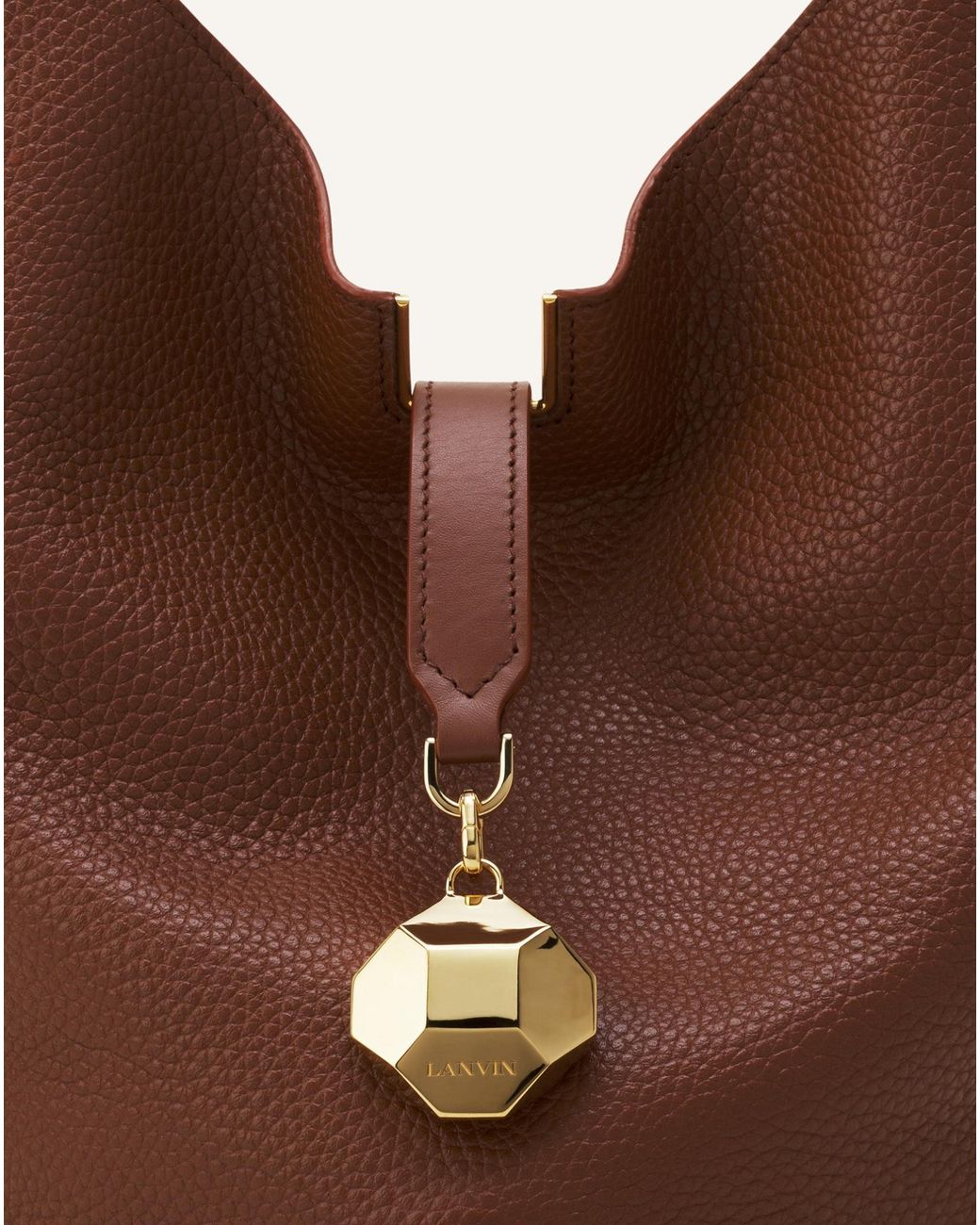 Lanvin Brown Bag Catch Shoulder Bag