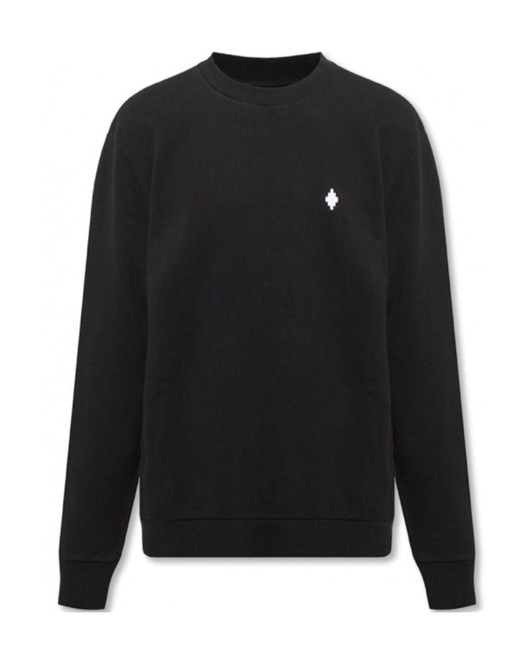 Marcelo Burlon Black County Of Milan Logo Embroidered Crewneck Sweatshirt for men