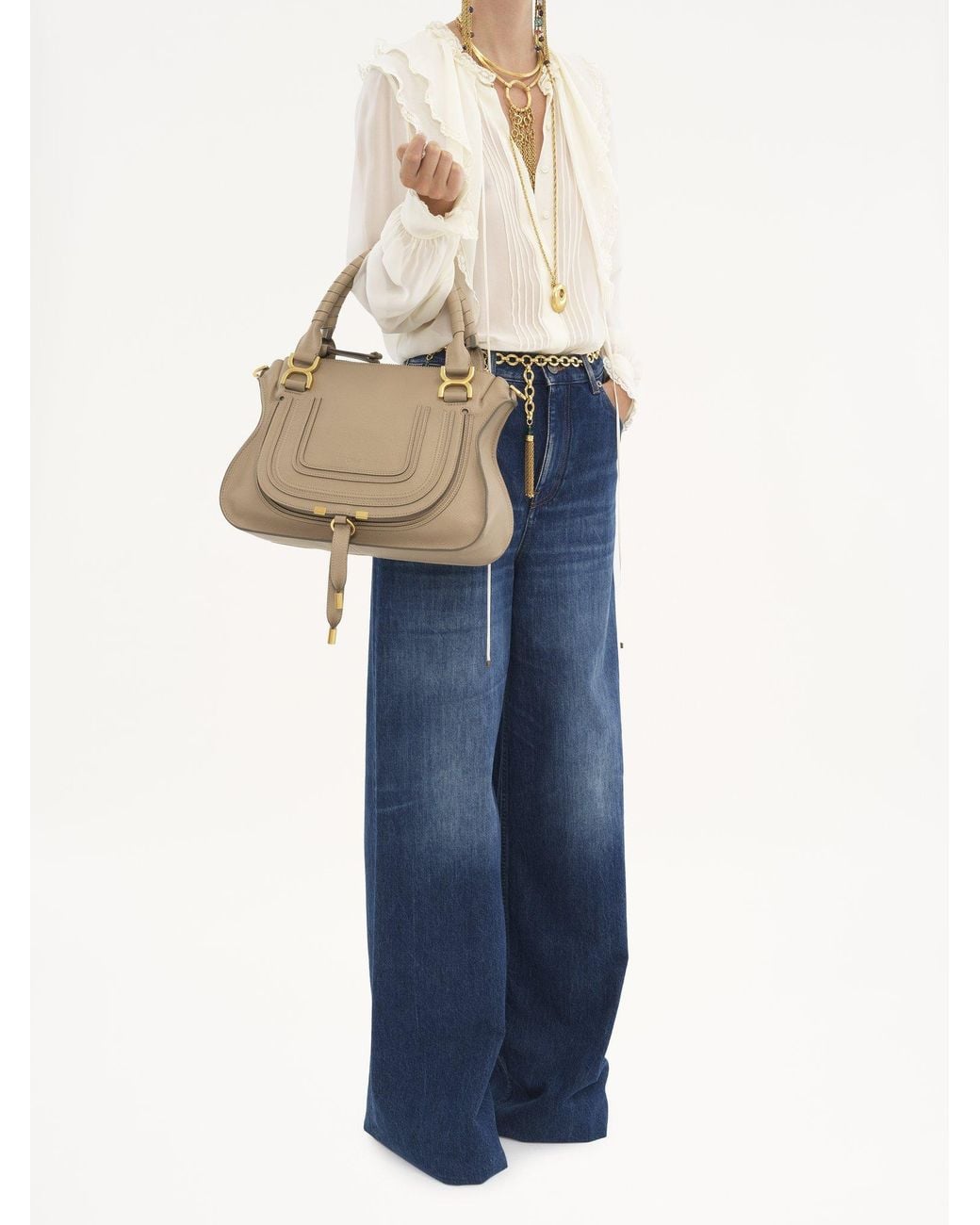 Chloé Natural Chloé Marcie Medium Tote Bag