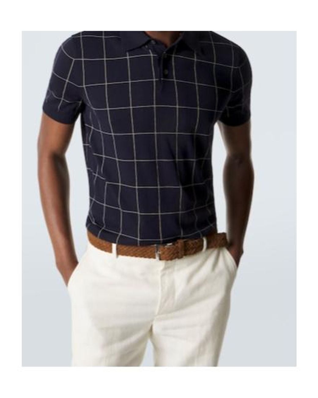 Dunhill Blue Colorblocked Cotton And Silk Sweater for men