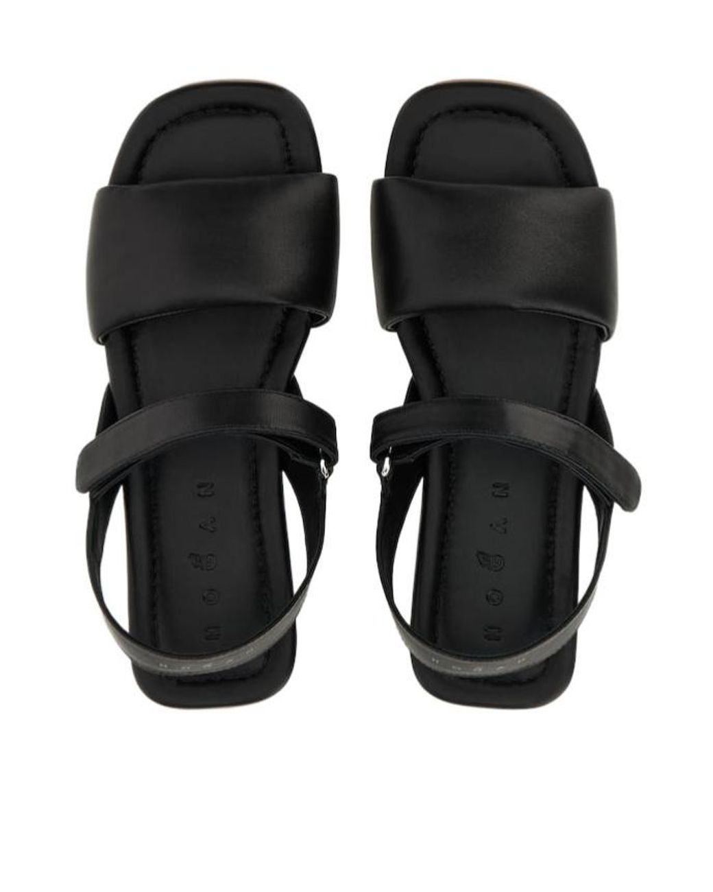 Hogan Black Leather Sandals