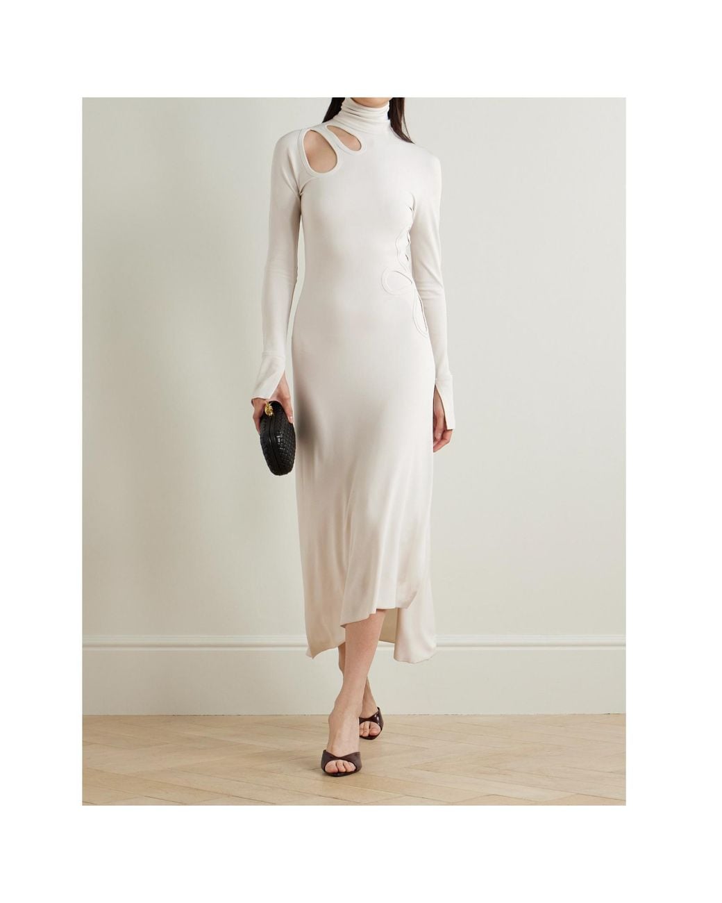 Victoria Beckham White Long-Sleeved Dress