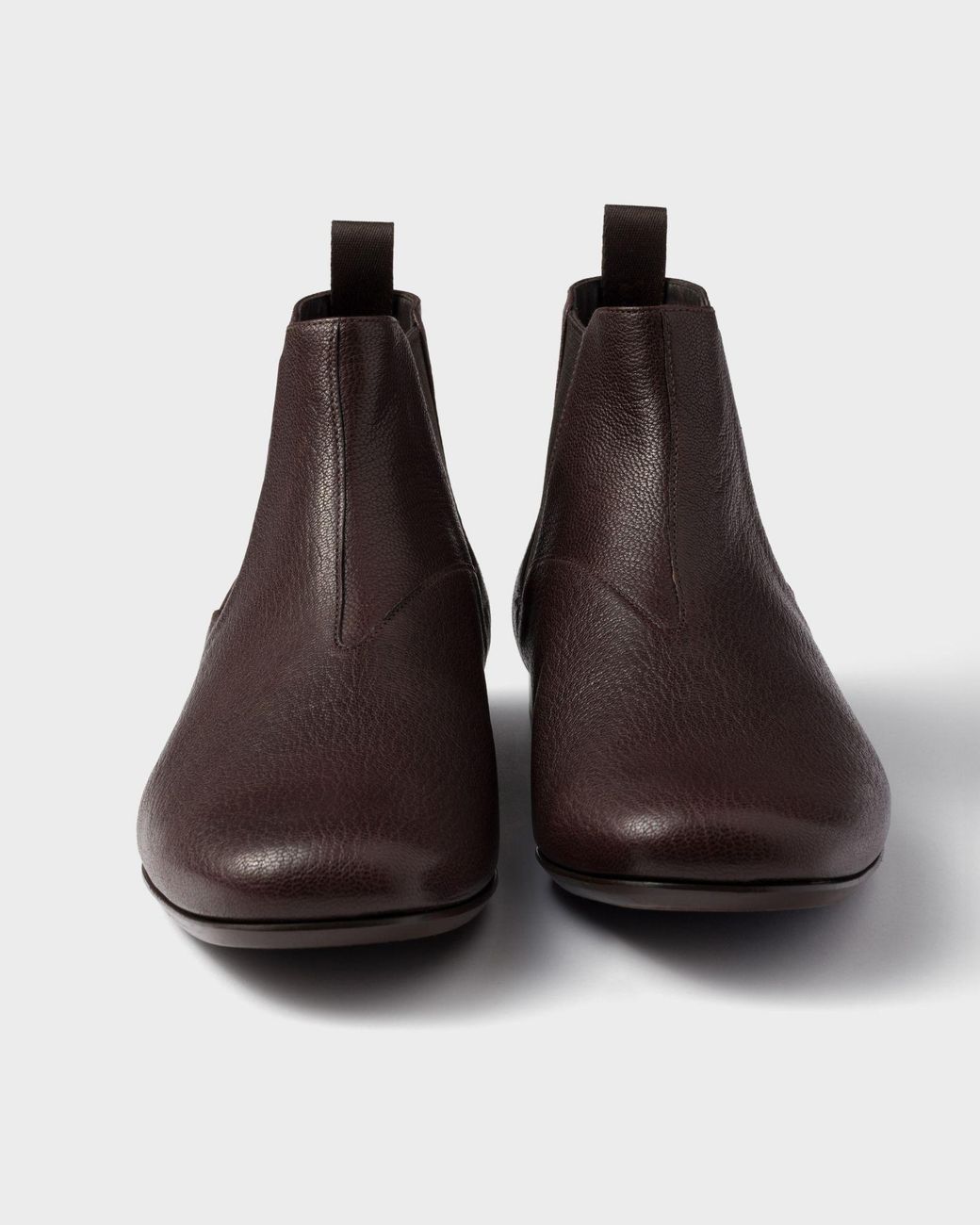 Prada Brown Slip-On Chelsea Boots for men