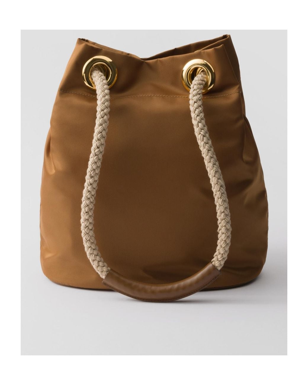 Prada Brown Mariner Re-Nylon Small Bucket Bag