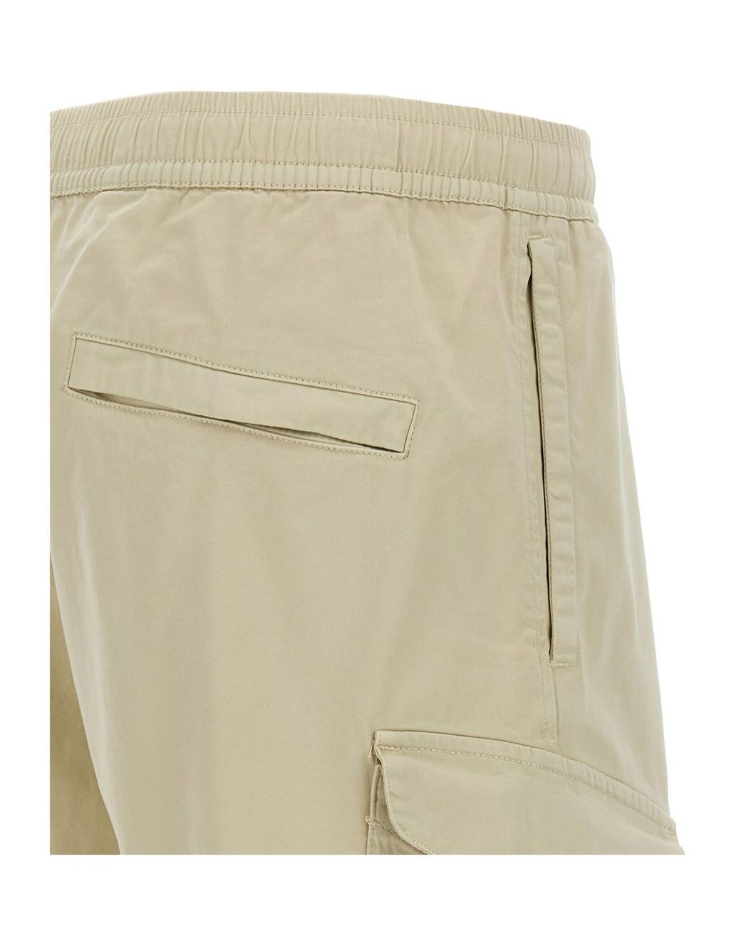 Stone Island White Logo Badge Bermuda Shorts for men