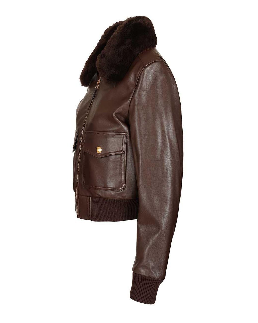 Céline Brown Aviator Blouson Jacket