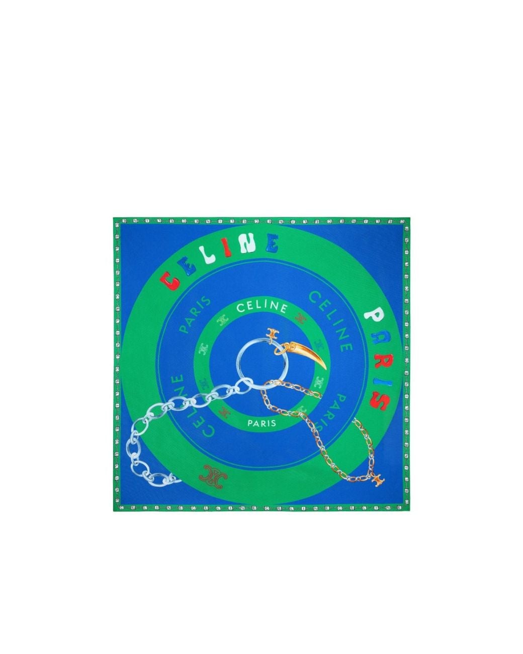 Céline Blue Bullseye Foulard, 90