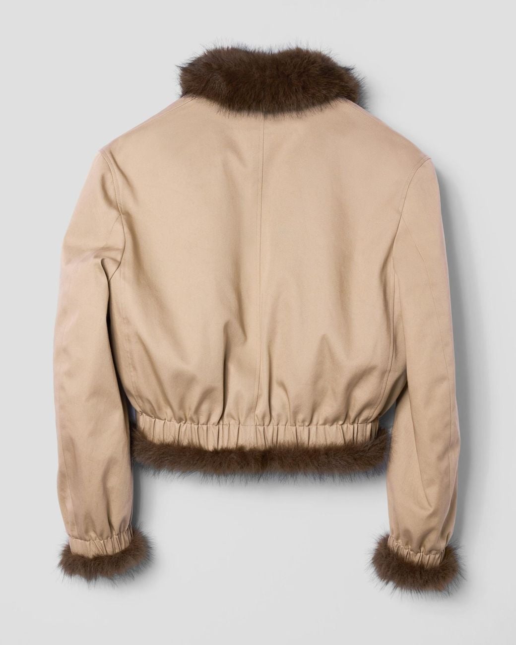Céline Brown Faux Fur Cropped Blouson