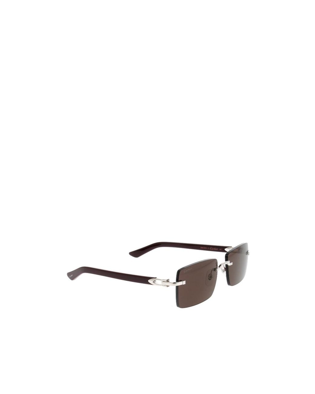 Cartier Multicolor Rimless Rectangular Sunglasses