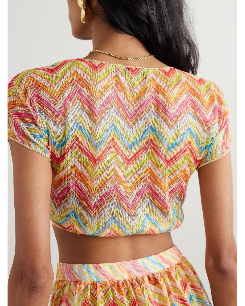 Missoni Multicolor Zigzag-Knit Top