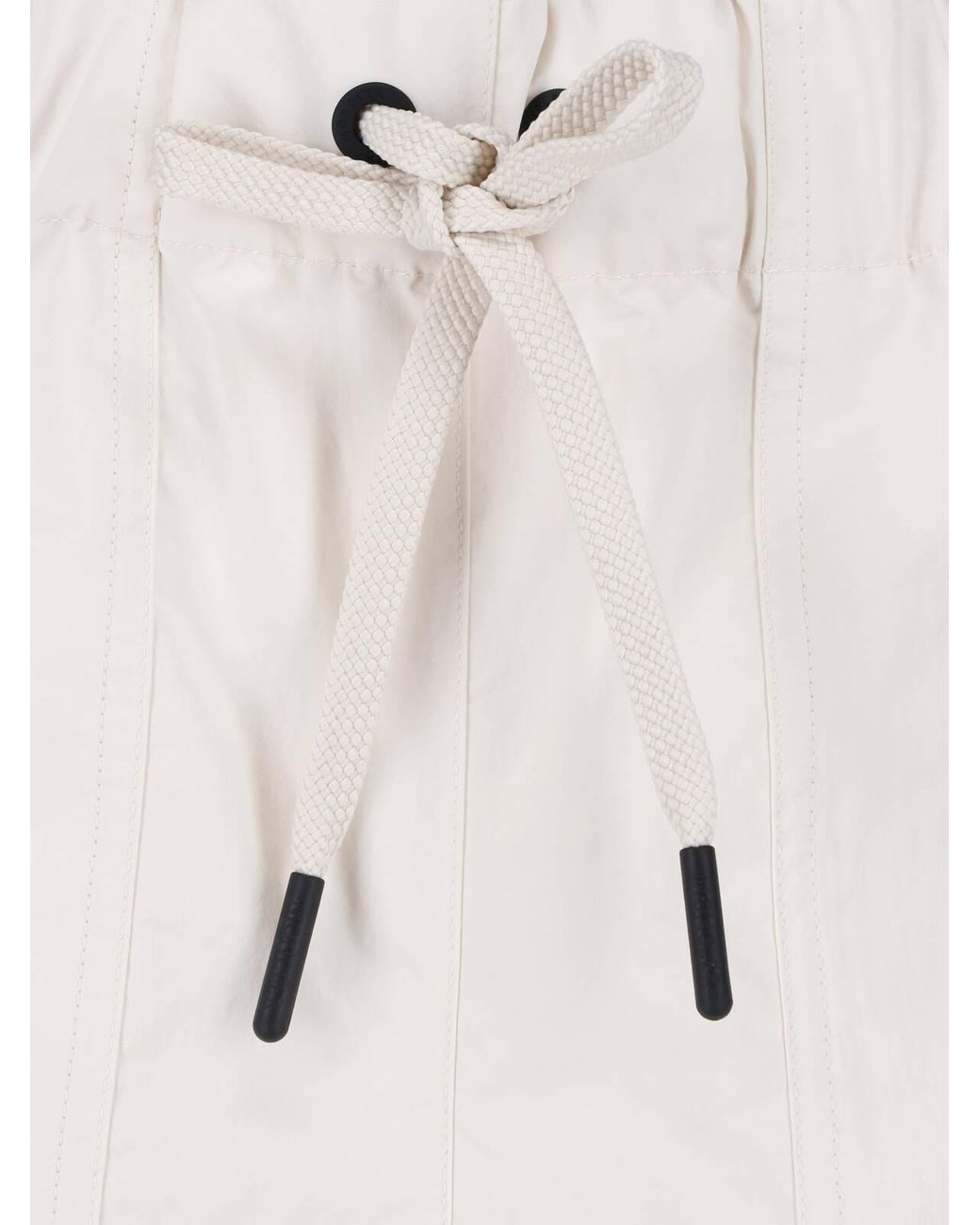 Moncler White Grenoble Elasticated Logo Shorts