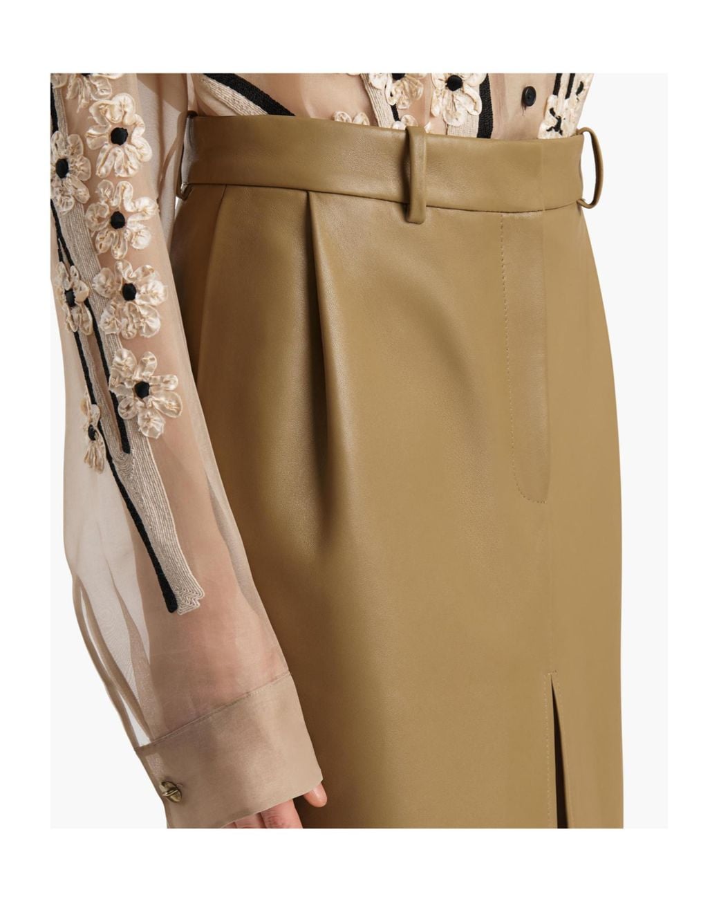 Khaite Natural Anden Midi Skirt
