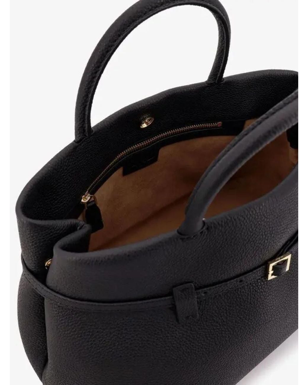 MANU Atelier Black Le Cambon 35 Buckle Detailed Tote Bag