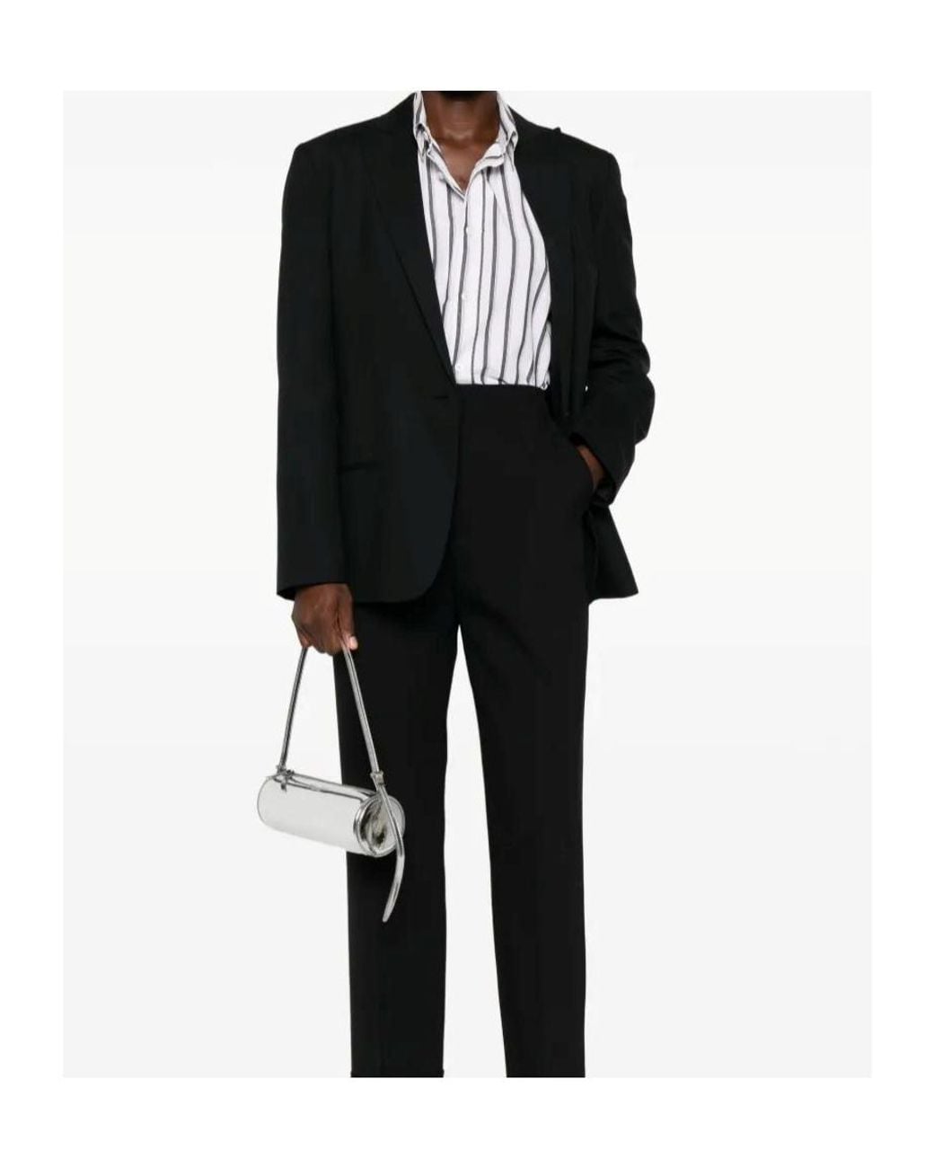 Alberta Ferretti Black Single-Breasted Blazer
