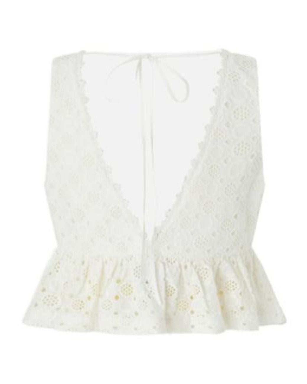 Pinko White Kiersten V-Neck Top