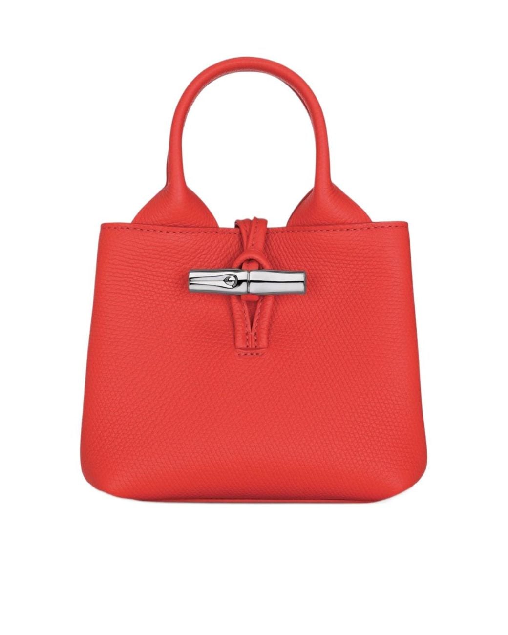 Longchamp Red Le Roseau Xs Top Handle Bag