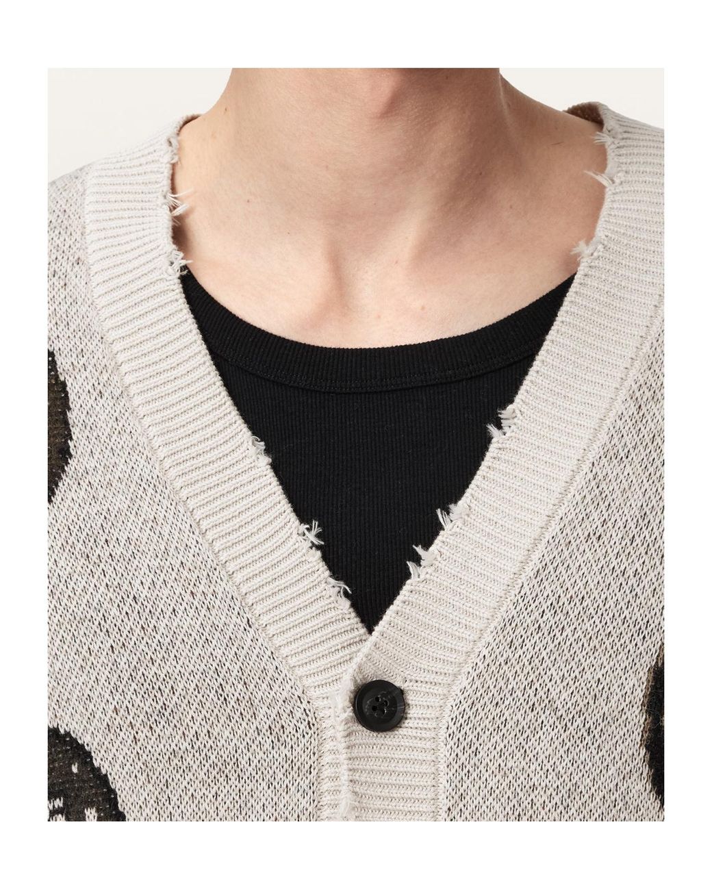 AllSaints Natural Bram Cardigan for men