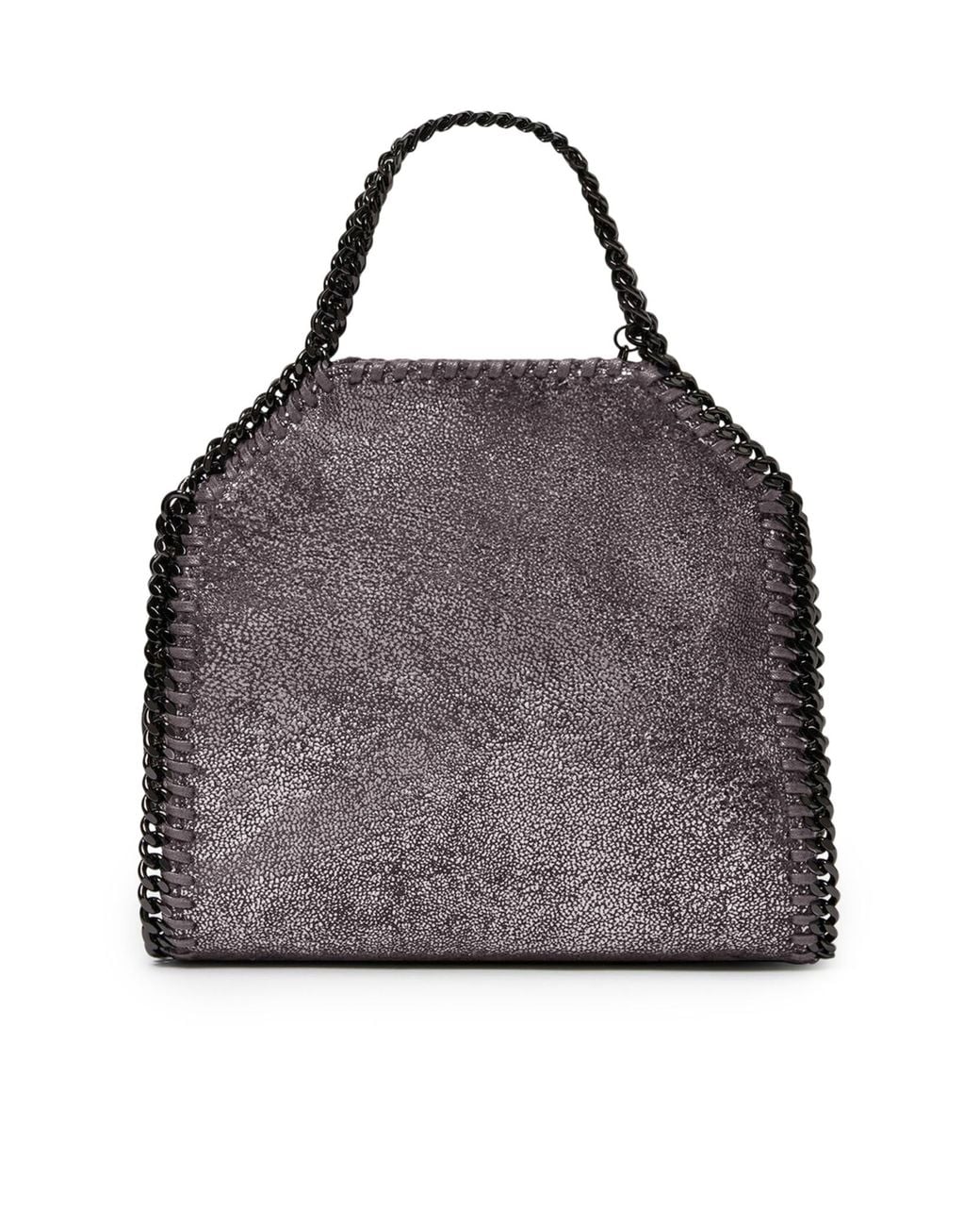 Stella McCartney Purple Falabella Metallic Effect Mini Tote Bag