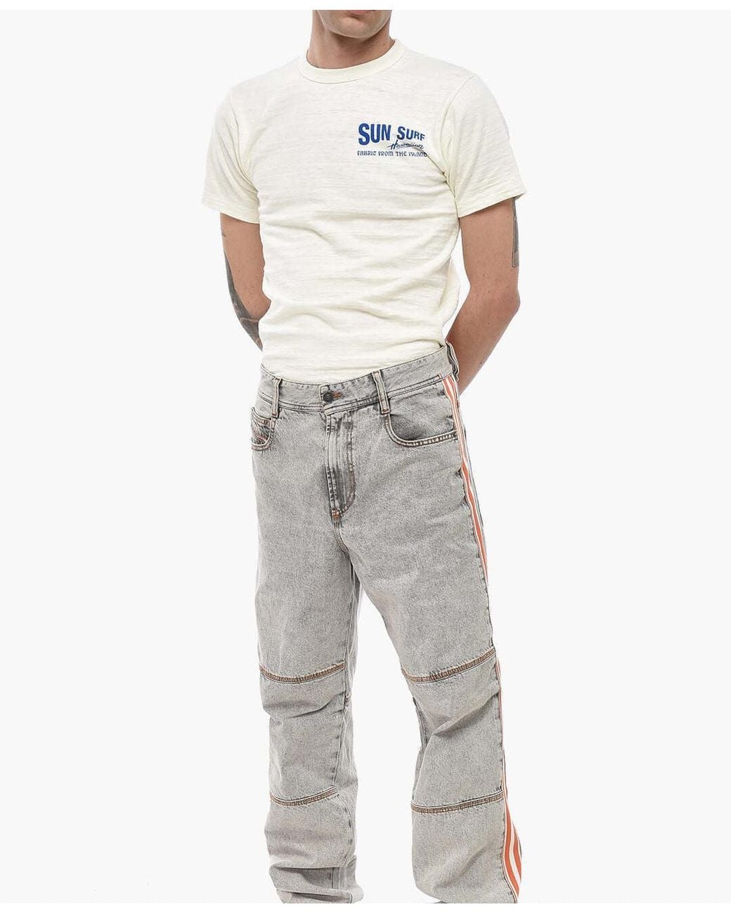 DIESEL Gray D-Arbus Regular Fit Jeans for men