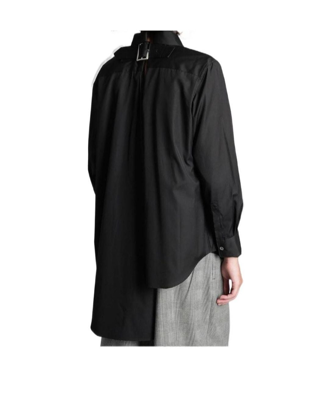Comme des Garçons Black Comme Des Garçons Asymmetric Hem Button-Up Shirt