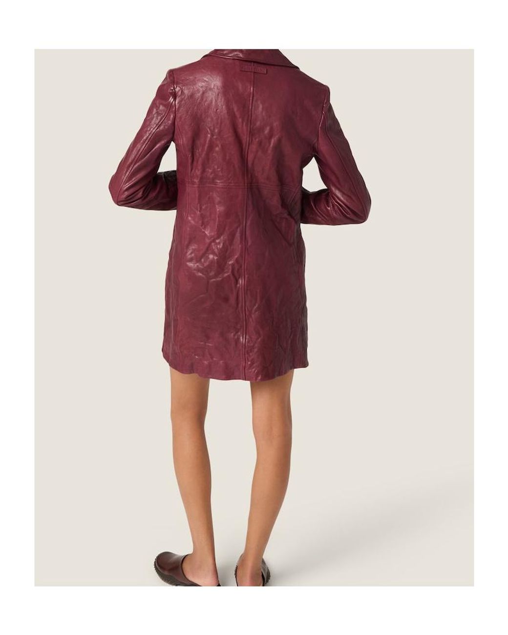 Miu Miu Purple Leather Coat