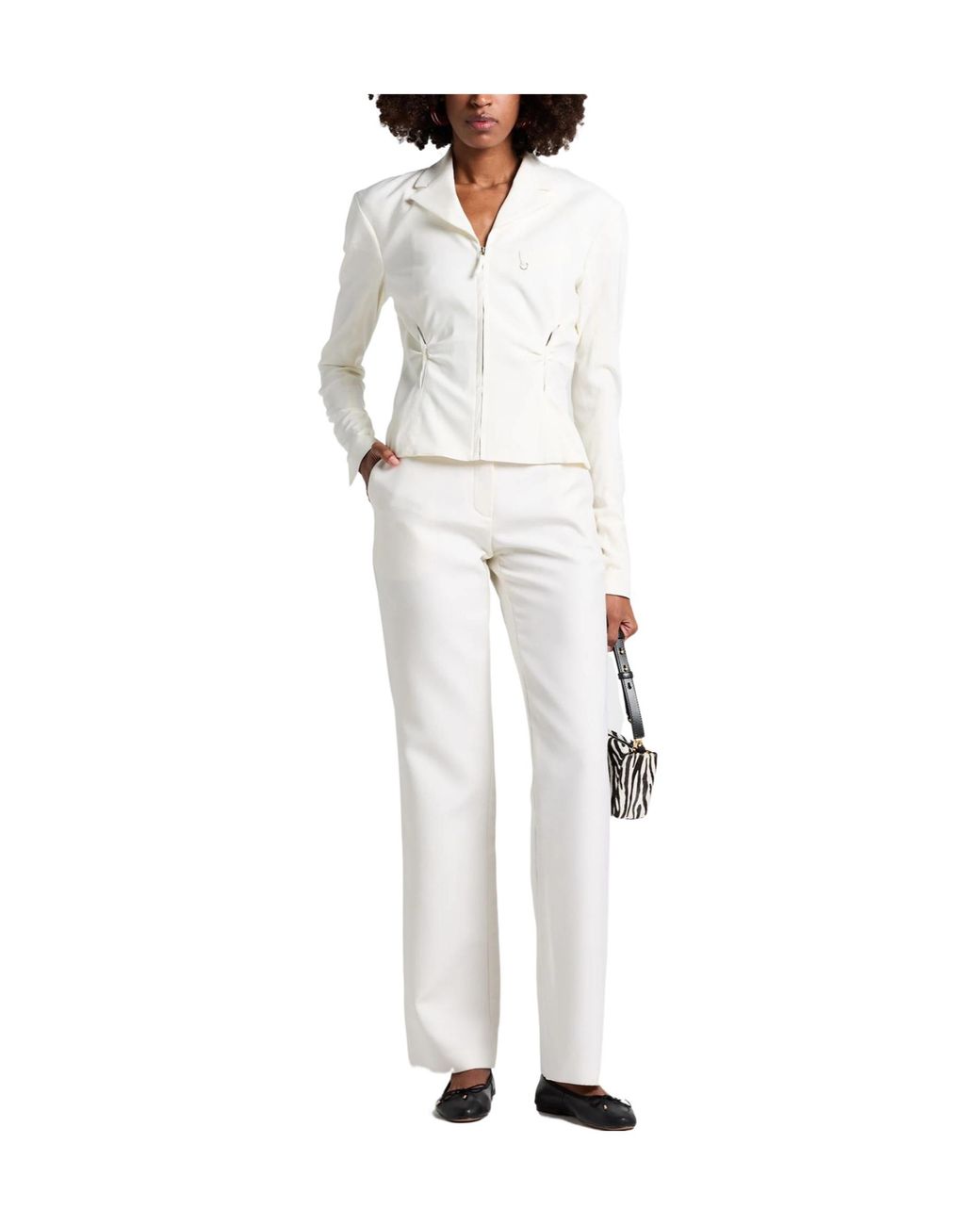 Jacquemus White Single-Breasted Fitted Suit