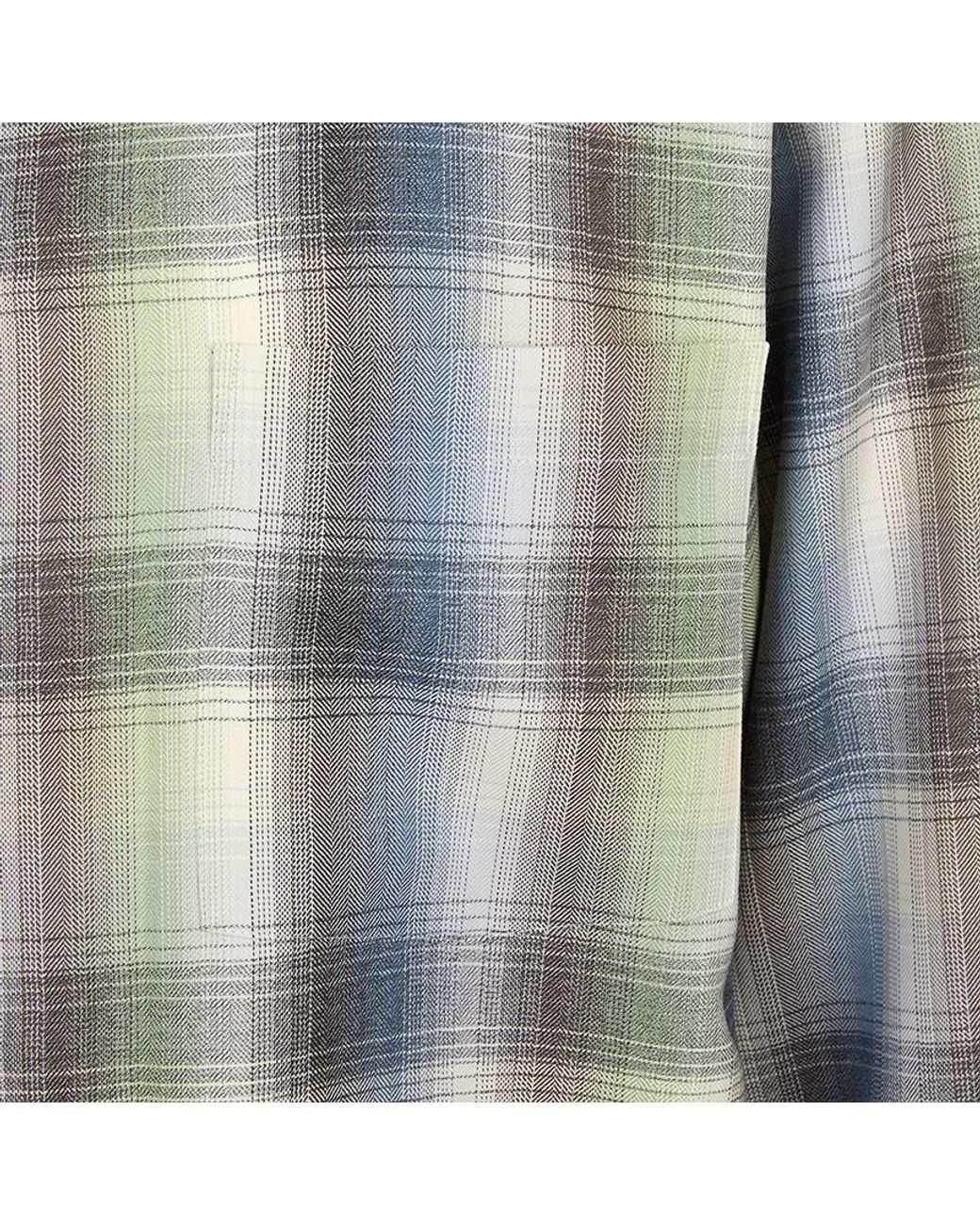 Auralee Gray Checked Long Sleeved Shirt for men