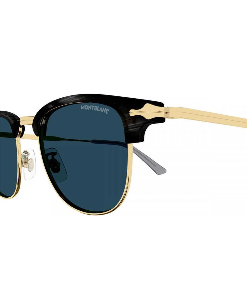 Montblanc Blue Eyewear Square Frame Sunglasses for men