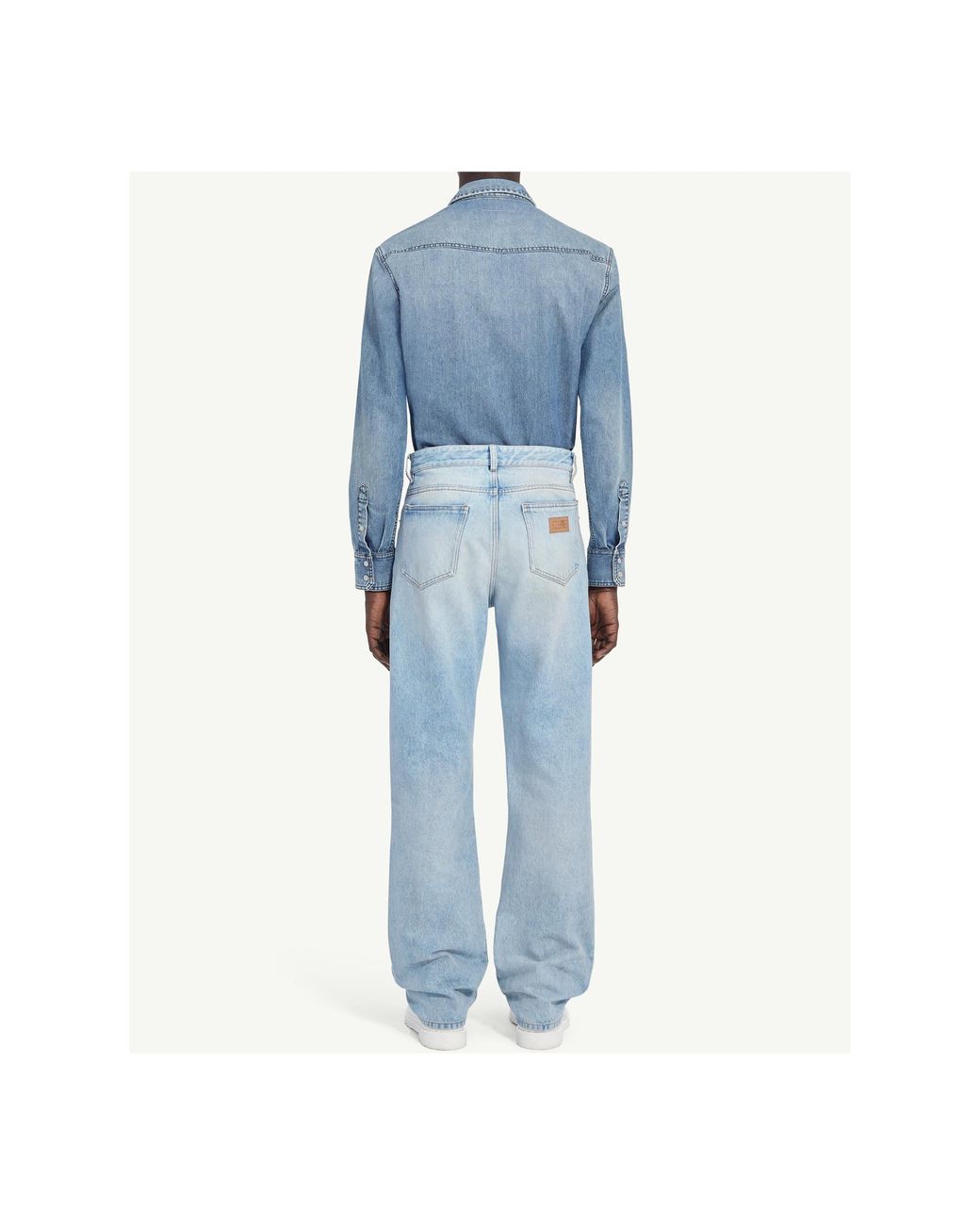 MM6 by Maison Margiela Blue Patchwork Jeans for men