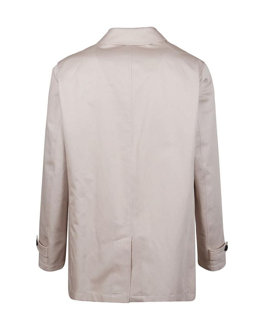 Herno Gray Single-Breasted Coat for men