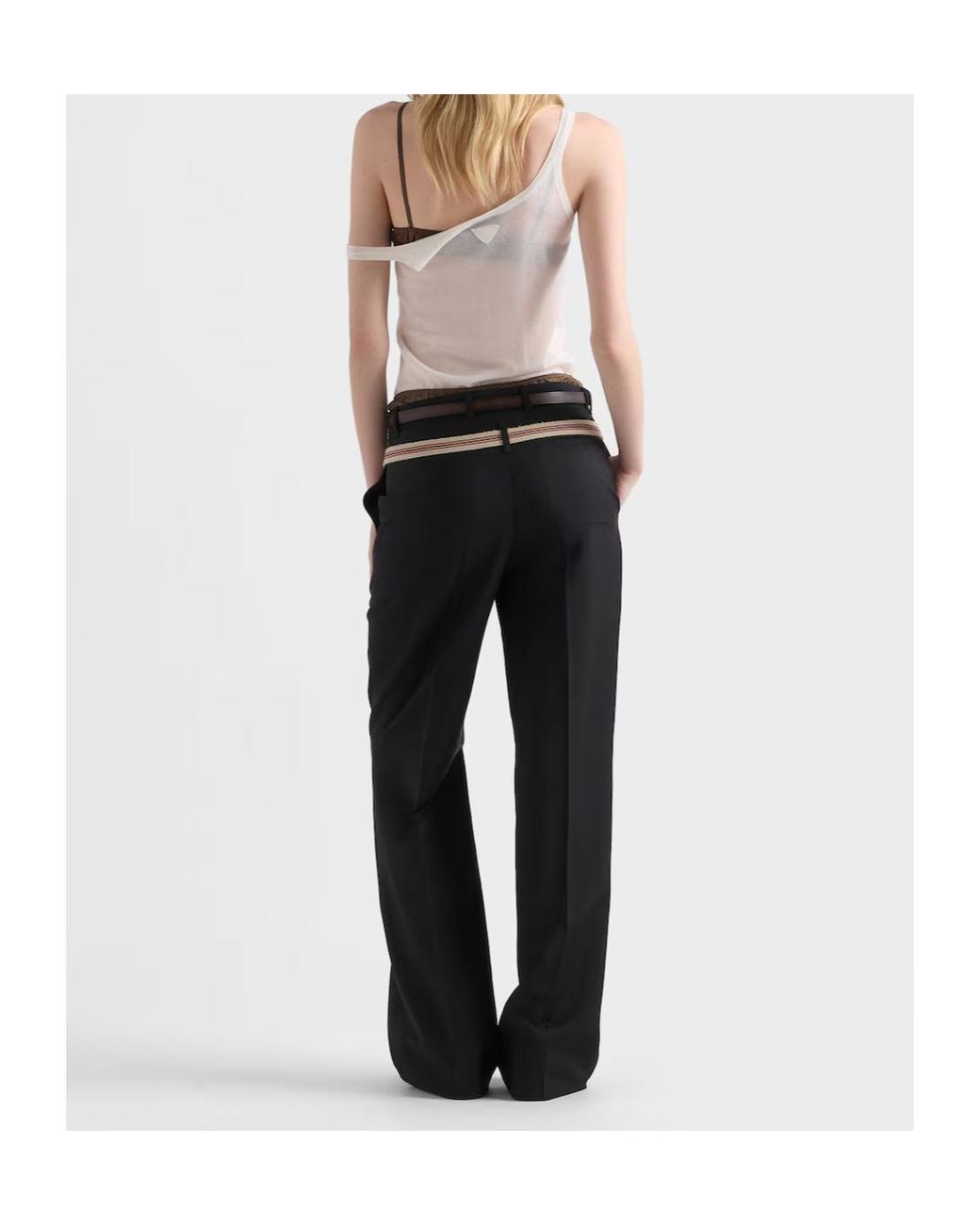 Prada Black Kid Mohair Pants