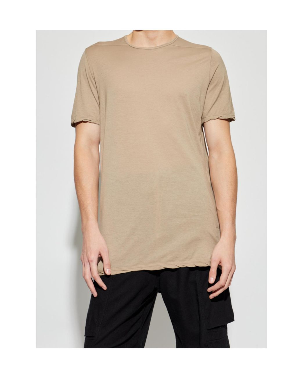 Rick Owens Natural Crewneck Level T-Shirt for men
