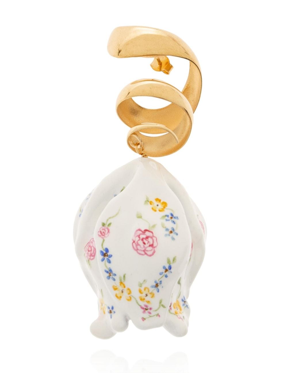 Chloé Metallic Chloé Bloomcraft Floral Drop Earrings