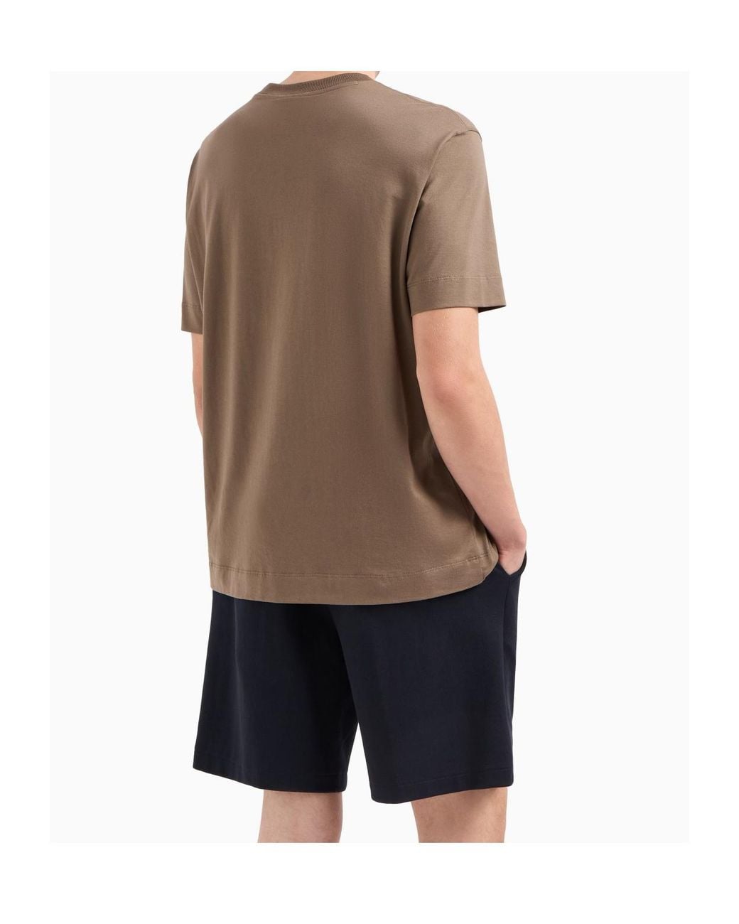 Emporio Armani Natural Logo-Print T-Shirt for men